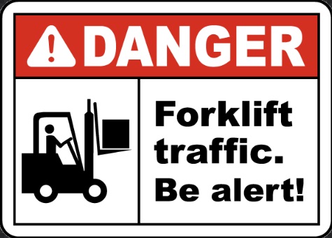 forklift danger sign